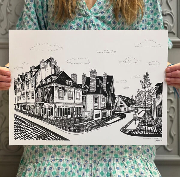 Affiche dessinée - Le Saint Lubin, Blois