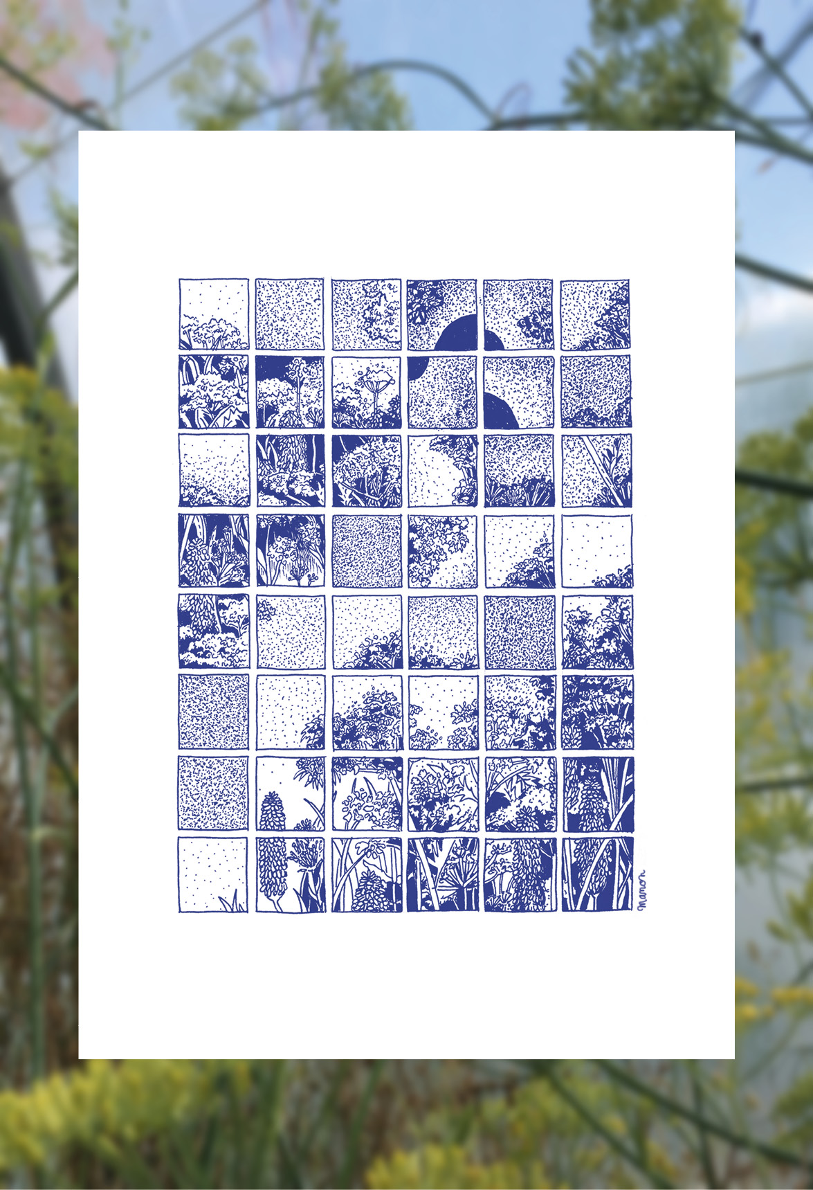 Affiche dessinée - La mosaïque de fleurs – Image 2