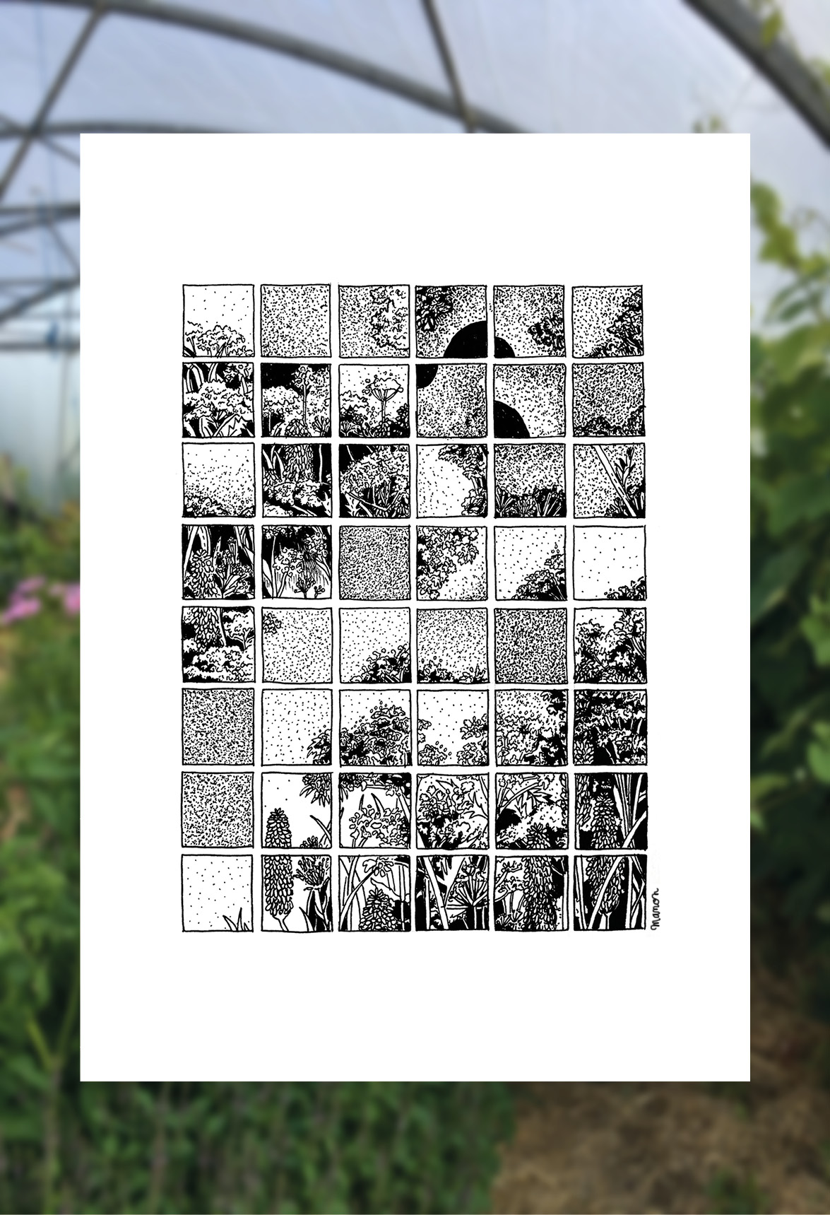 Affiche dessinée - La mosaïque de fleurs – Image 3